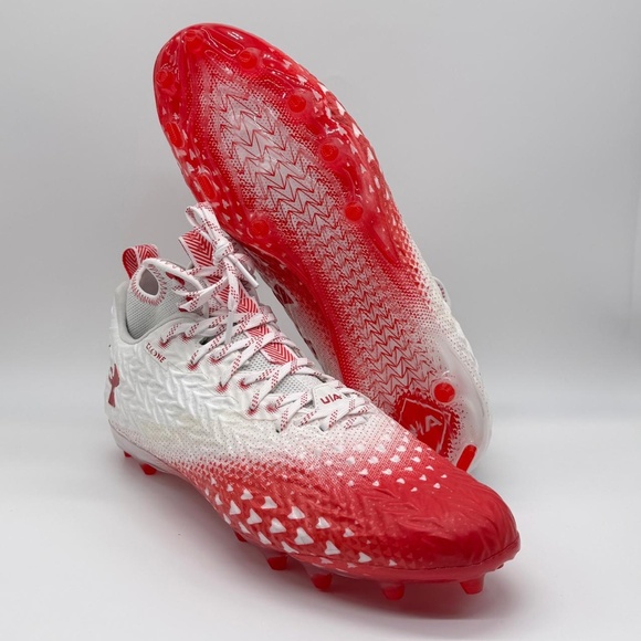 Under Armour Spotlight Clone 3.0 MC Football Cleats White Red Mens Size 15 main image 7